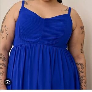 Torrid Royal Blue Strapless Dress
